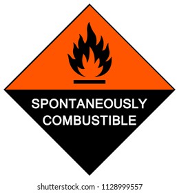 Spontaneously Combustible Symbol Sign, Vector Illustration, Isolate On White Background Label. EPS10  