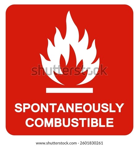 Spontaneously Combustible Symbol Sign, Vector Illustration, Isolate On White Background Label. EPS10  
