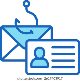 Spoofing Icon Blue Vector Illustration