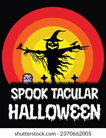 
spook Tacular Halloween Vector T Shirt Design
