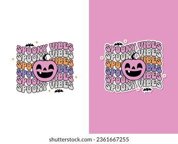 Spook vibe Halloween sublimation part illustration