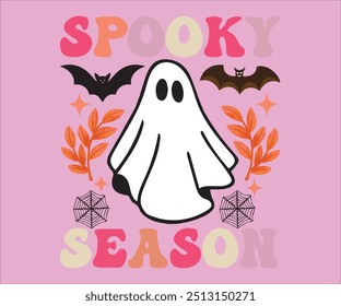 Retrô Temporada Spookt, Retrô Halloween, Temporada Spooky,