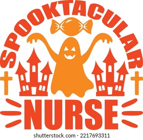 spooktacular nurse vector file svg