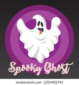 spooku ghost  design for halloween 