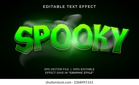 Spooky 3D editable text effect template
