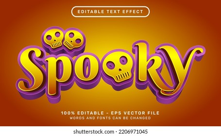 spooky 3d text effect and editable text effect