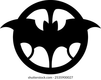 Spooky abstract bat silhouette perfect for Halloween themed designs. This detailed and eerie silhouette ideal for adding a touch of mystery and charm to your creative projects. 