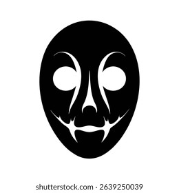 Spooky abstract skull face vector illustration for a Halloween tattoo design