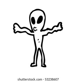spooky alien drawing