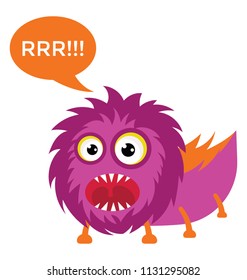
A spooky animal monster with multiple foot screaming with a spooky look
