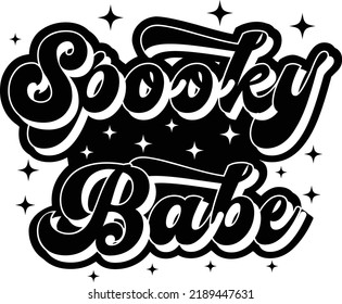 Spooky Babe Halloween shirt, halloween vector t-shirt design