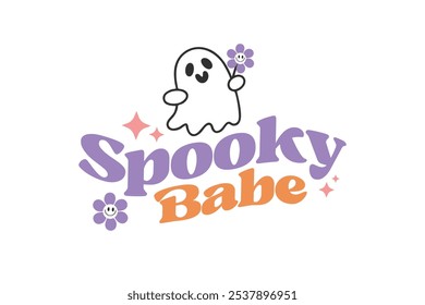 Spooky babe, Halloween T Shirt design