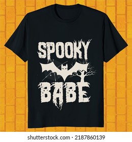 spooky babe hello ween t-shirt design svg