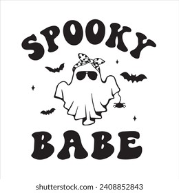 spooky babe logo inspirational positive quotes, motivational, typography, lettering design