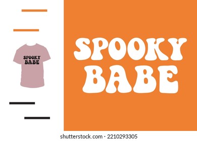 Spooky babe t shirt design