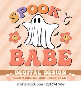 spooky babe t shirt design,vector file.