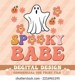 spooky babe t shirt design,vector file.