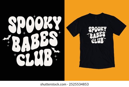 Spooky babes club t shirt, Halloween t shirt design