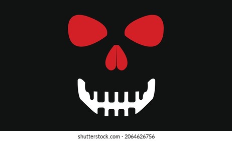 Antecedentes espeluznantes o fondo de escritorio con espacio negativo de expresión facial