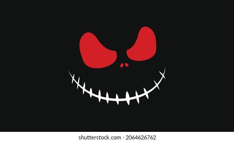 Spooky Background or Wallpaper Themed with Negative Space of Face Expression