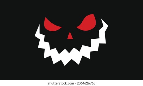 Spooky Background or Wallpaper Themed with Negative Space of Face Expression