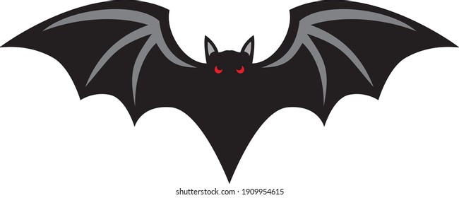 Spooky Bat animal icon vector 