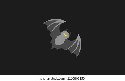 Spooky Bat Animal Icon Vector Illustration Eps8