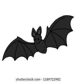 A spooky bat of gray color.