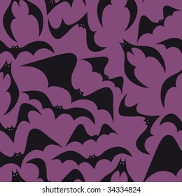 Spooky Bat Seamless Background Pattern