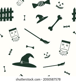 Spooky and beautiful halloween pattern.