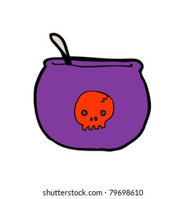 spooky bowl cauldron cartoon