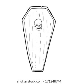 spooky cartoon coffin