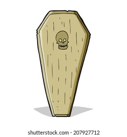 spooky cartoon coffin