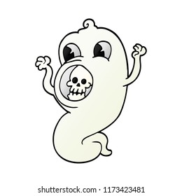 spooky cartoon doodle ghost