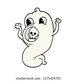 spooky cartoon doodle ghost