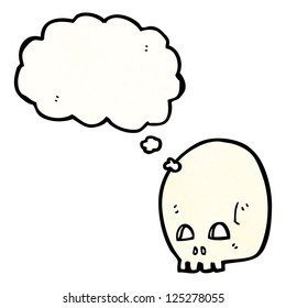 spooky cartoon skull