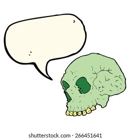 spooky cartoon skull