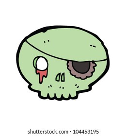 spooky cartoon skull with eye patch