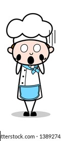 Spooky - Cartoon Waiter Male Chef Vector Illustration﻿