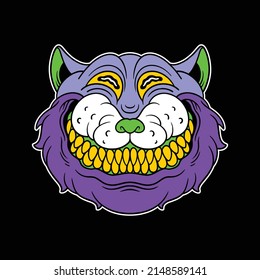spooky cat cartoon for commercial use