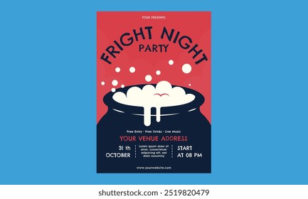 Spooky Cauldron Fright Night Party Template