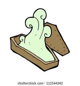 caricatura espeluznante del ataúd
