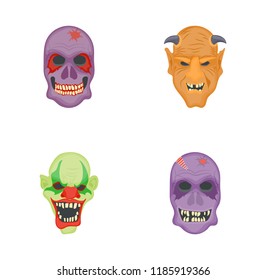 
Spooky Creature Flat Icons 
