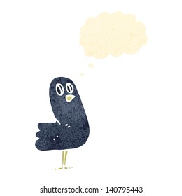 spooky crow retro cartoon