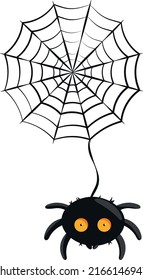 Spooky and cute halloween spider 