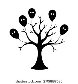 un espeluznante pero lindo árbol de Halloween