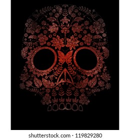 spooky day of the dead skull background