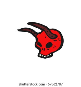 espeluznante caricatura del cráneo del diablo