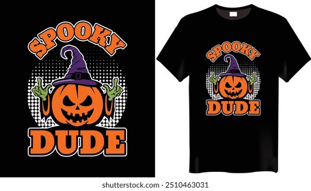 Spooky Dude Halloween T Shirt Design for Halloween day.