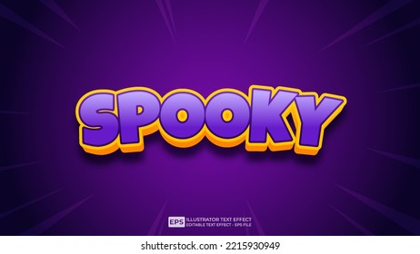 Spooky editable text effect font